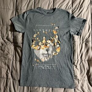 Evanescence Synthesis Butterfly Blue Gray Band Shirt Small Perfect Soft Gildan